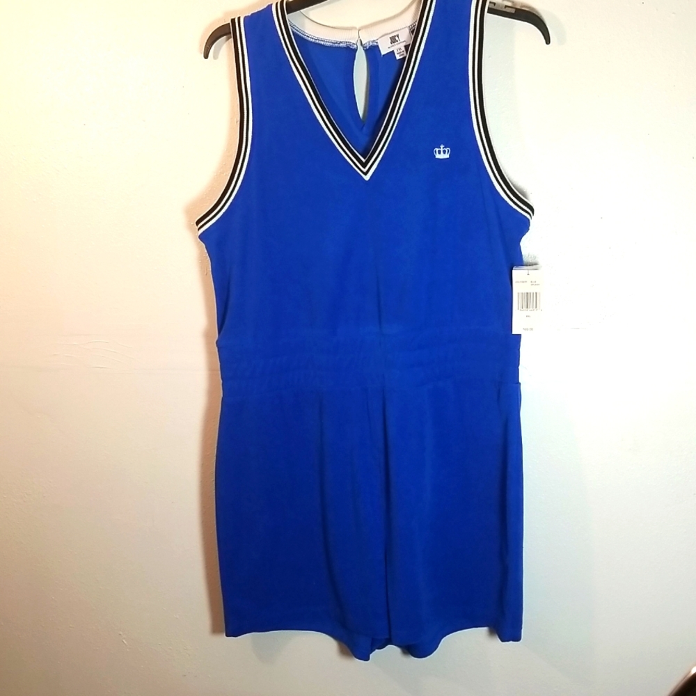 Juicy XXL terry romper NWT, shorts.  Royal blue